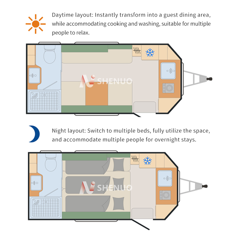 camper trailer AL-16 Separate kitchen, expandable sofa - Image 4