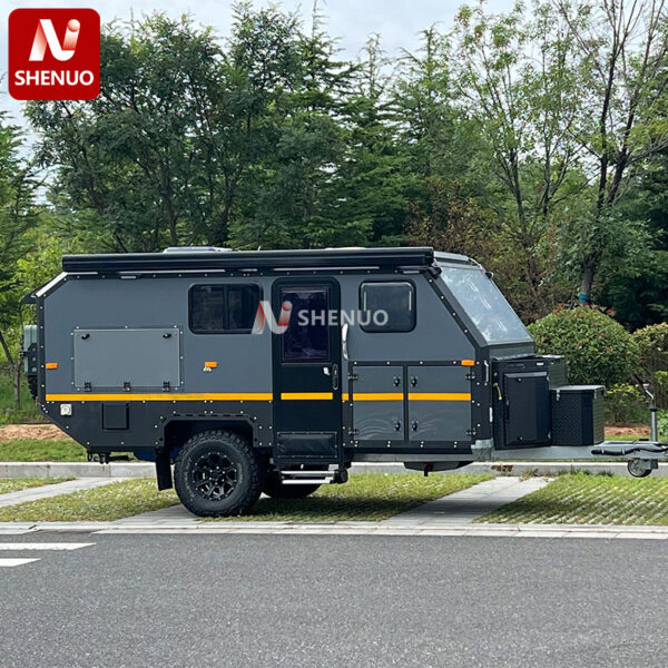 camper trailer UEV590 Separate kitchen and bathroom, with a retractable ceiling