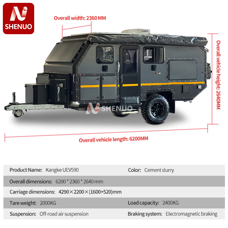 20FT Luxury Off Road Caravan with Slide Out Kitchen Diesel Heater for New Zealand South Island Winter Touring - Image 4
