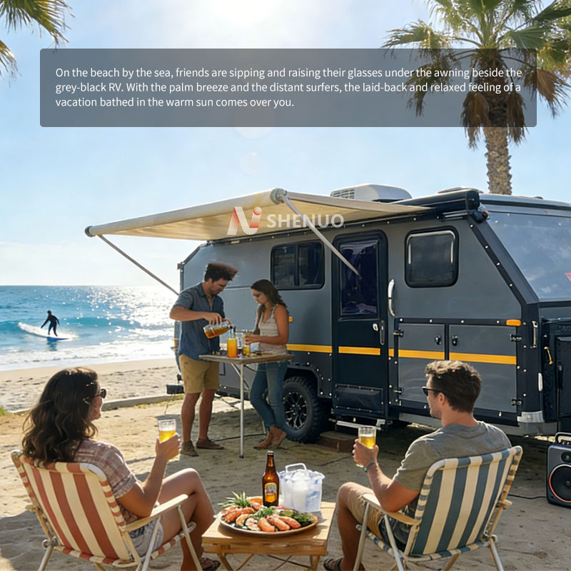 20FT Luxury Off Road Caravan with Slide Out Kitchen Diesel Heater for New Zealand South Island Winter Touring - Image 5