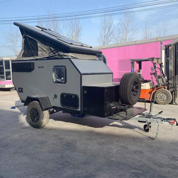 Hybrid Off Road Caravan 16FT with Roof Top Tent Expandable Living Area for Australian Family 4WD Adventures