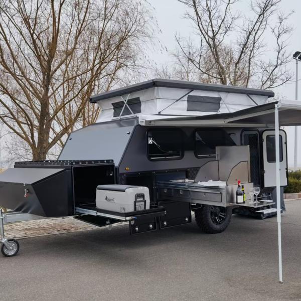 20FT Off Road Caravan Chefs Kitchen 3 Way Fridge Australian Foodie Touring with Air Fryer Microwave Combo