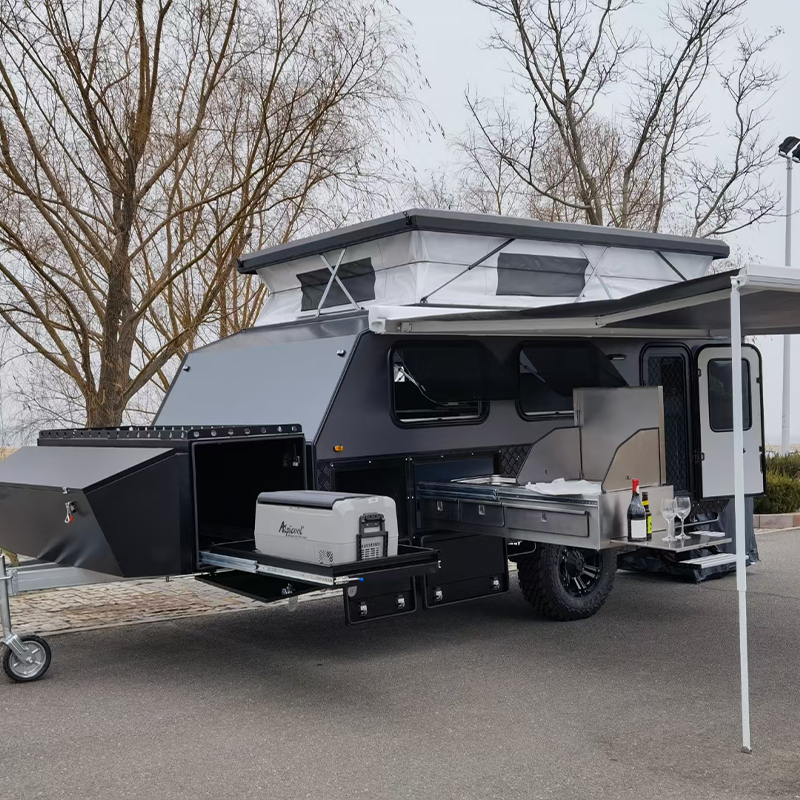 20FT Off Road Caravan Chefs Kitchen 3 Way Fridge Australian Foodie Touring with Air Fryer Microwave Combo