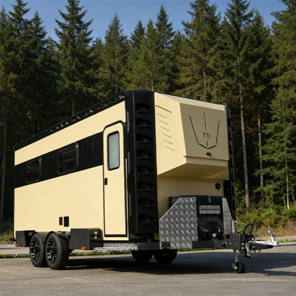 Eco Friendly 18FT Off Road Caravan Solar Lithium Composting Toilet for New Zealand Self Containment Touring